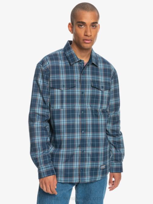 Quiksilver PJ4H1702 moški insignia blue prosti vzpon dvostranska flanelasta majica z izolacijo za prosti vzpon