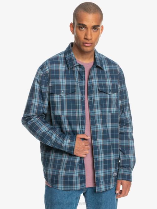Quiksilver PJ4H1702 moški insignia blue prosti vzpon dvostranska flanelasta majica z izolacijo za prosti vzpon