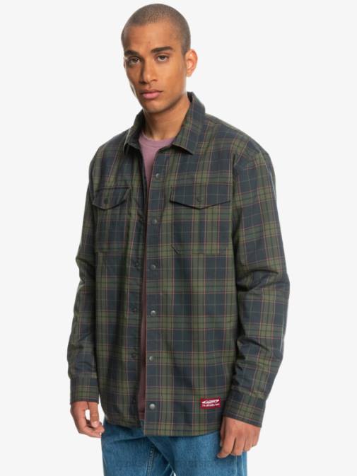 Quiksilver PJ4H1703 moški fantomski prosti vzpon dvostranska flanelasta majica z izolacijo za prosti vzpon