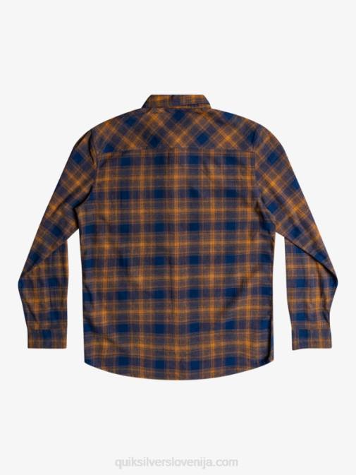 Quiksilver PJ4H1767 moški insignija modra ganaway ganaway raztegljiva flanelasta srajca z dolgimi rokavi