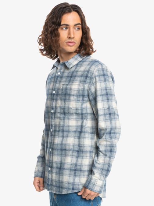 Quiksilver PJ4H1768 moški breza ganaway ganaway raztegljiva flanelasta srajca z dolgimi rokavi