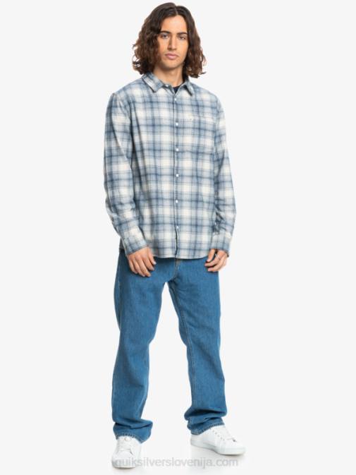 Quiksilver PJ4H1768 moški breza ganaway ganaway raztegljiva flanelasta srajca z dolgimi rokavi
