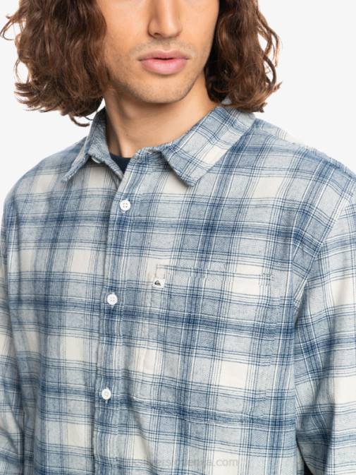 Quiksilver PJ4H1768 moški breza ganaway ganaway raztegljiva flanelasta srajca z dolgimi rokavi