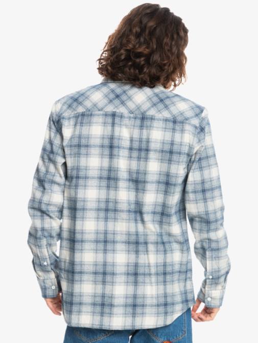 Quiksilver PJ4H1768 moški breza ganaway ganaway raztegljiva flanelasta srajca z dolgimi rokavi