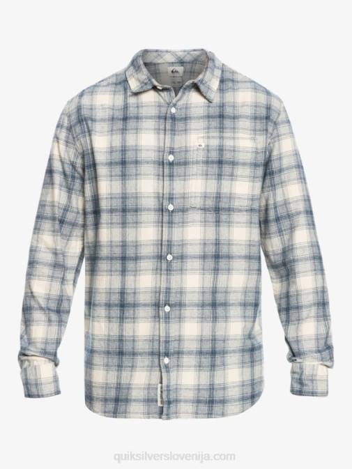 Quiksilver PJ4H1768 moški breza ganaway ganaway raztegljiva flanelasta srajca z dolgimi rokavi