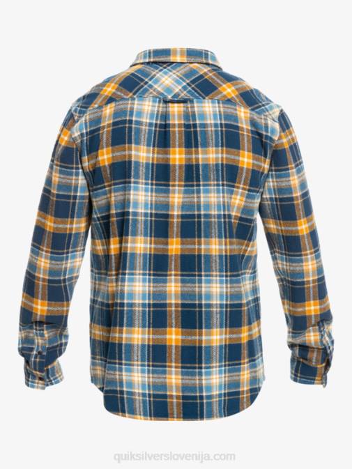 Quiksilver PJ4H1770 moški insignija modra intrepid flanelasta srajca z dolgimi rokavi intrepide explorer