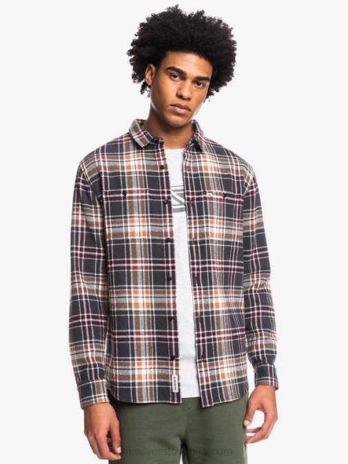 Quiksilver PJ4H1771 moški fantomski neustrašni flanelasta srajca z dolgimi rokavi intrepide explorer