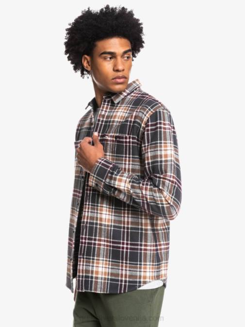 Quiksilver PJ4H1771 moški fantomski neustrašni flanelasta srajca z dolgimi rokavi intrepide explorer