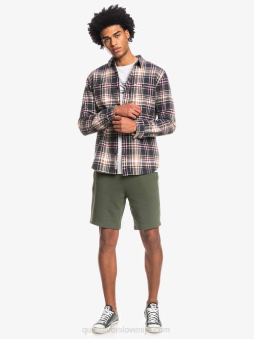 Quiksilver PJ4H1771 moški fantomski neustrašni flanelasta srajca z dolgimi rokavi intrepide explorer