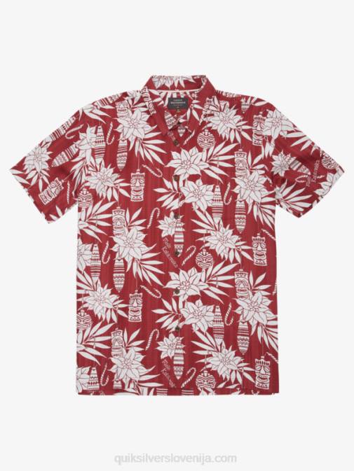 Quiksilver PJ4H1796 moški počitniški čas palisandra waterman praznična srajca s kratkimi rokavi