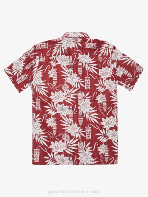 Quiksilver PJ4H1796 moški počitniški čas palisandra waterman praznična srajca s kratkimi rokavi