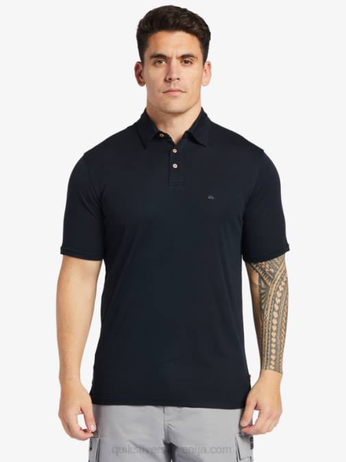 Quiksilver PJ4H245 moški Črna waterman waterpolo polo majica s kratkimi rokavi