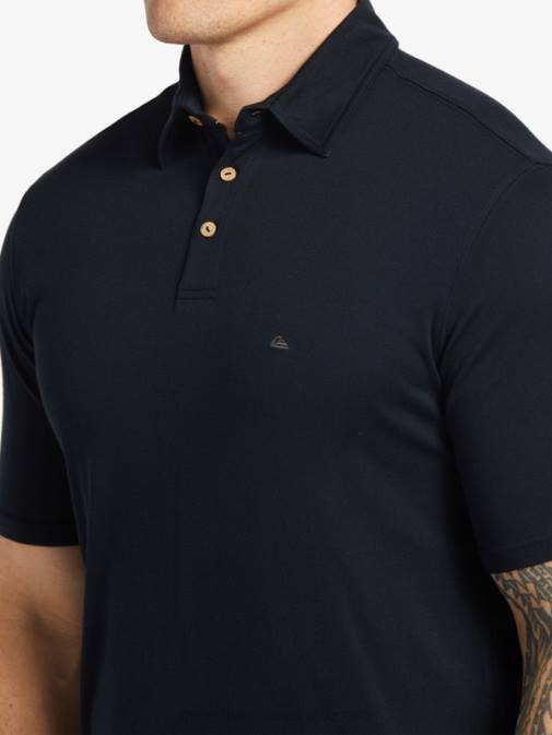 Quiksilver PJ4H245 moški Črna waterman waterpolo polo majica s kratkimi rokavi