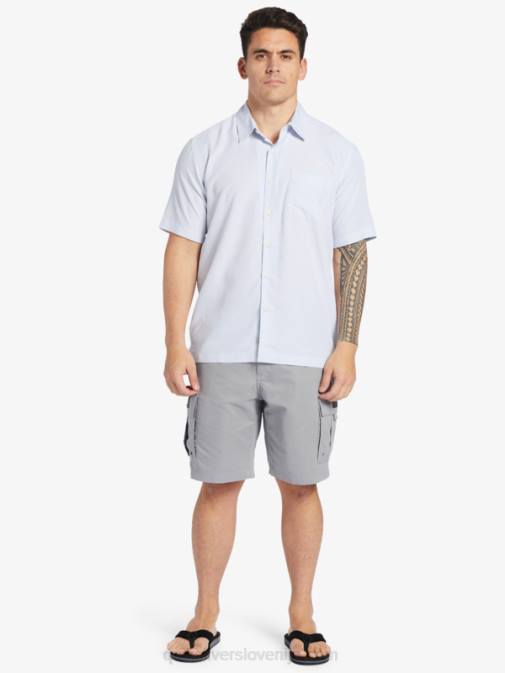 Quiksilver PJ4H281 moški bela kraljeva pečina srajca s kratkimi rokavi waterman kings cliff