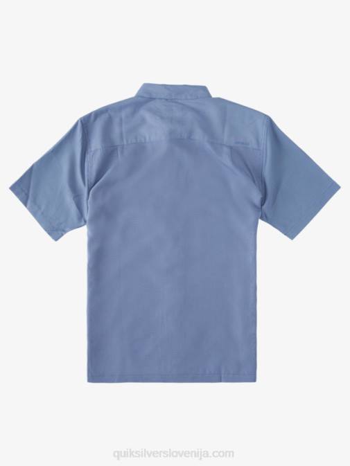 Quiksilver PJ4H282 moški praporščak modre kraljeve pečine srajca s kratkimi rokavi waterman kings cliff