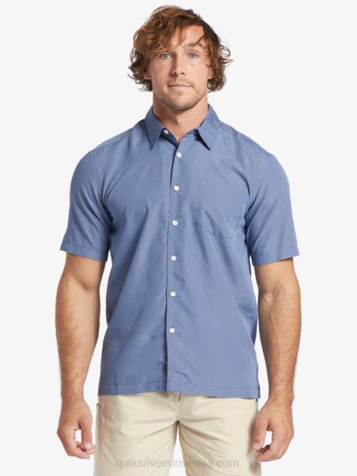 Quiksilver PJ4H282 moški praporščak modre kraljeve pečine srajca s kratkimi rokavi waterman kings cliff