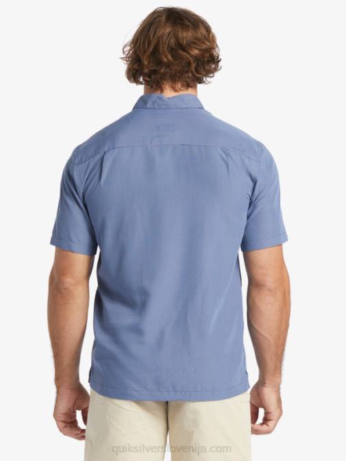 Quiksilver PJ4H282 moški praporščak modre kraljeve pečine srajca s kratkimi rokavi waterman kings cliff