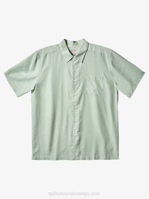 Quiksilver PJ4H286 moški subtilno zeleni kingscliff srajca s kratkimi rokavi waterman kings cliff