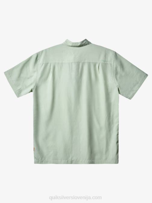 Quiksilver PJ4H286 moški subtilno zeleni kingscliff srajca s kratkimi rokavi waterman kings cliff