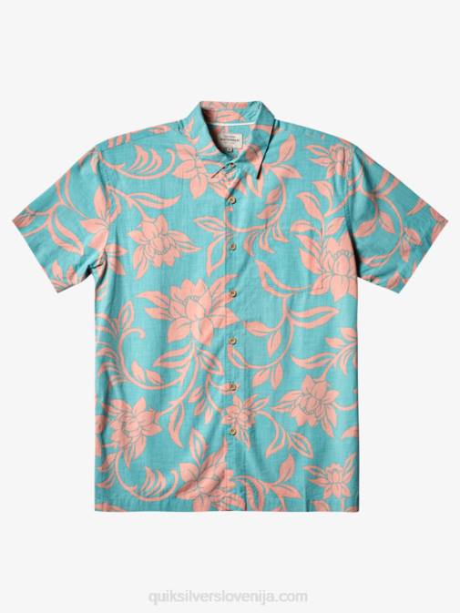 Quiksilver PJ4H288 moški modra turkizna vsak vikend w srajca s kratkimi rokavi waterman vsak vikend