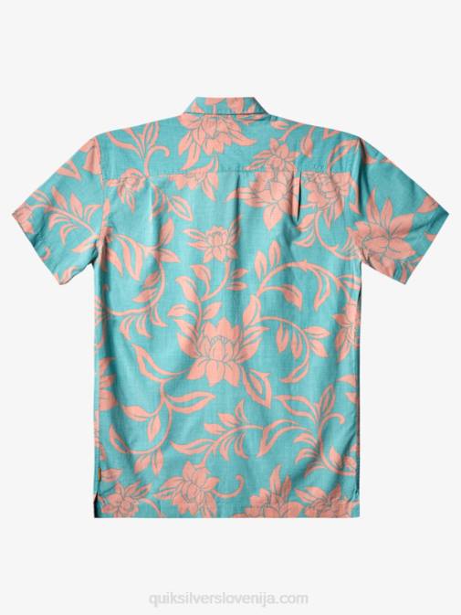 Quiksilver PJ4H288 moški modra turkizna vsak vikend w srajca s kratkimi rokavi waterman vsak vikend