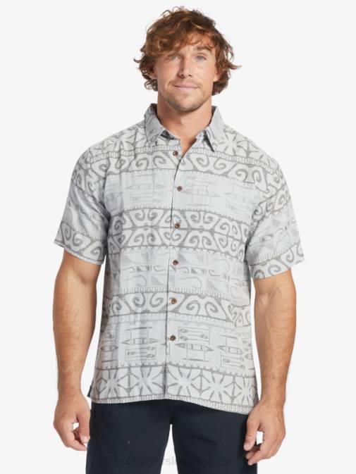 Quiksilver PJ4H292 moški pristaniška megla na drevesih srajca s kratkimi rokavi waterman at trees