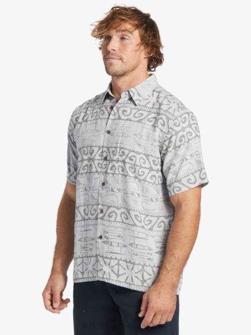 Quiksilver PJ4H292 moški pristaniška megla na drevesih srajca s kratkimi rokavi waterman at trees