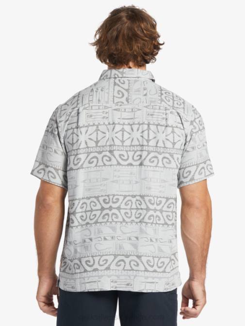 Quiksilver PJ4H292 moški pristaniška megla na drevesih srajca s kratkimi rokavi waterman at trees