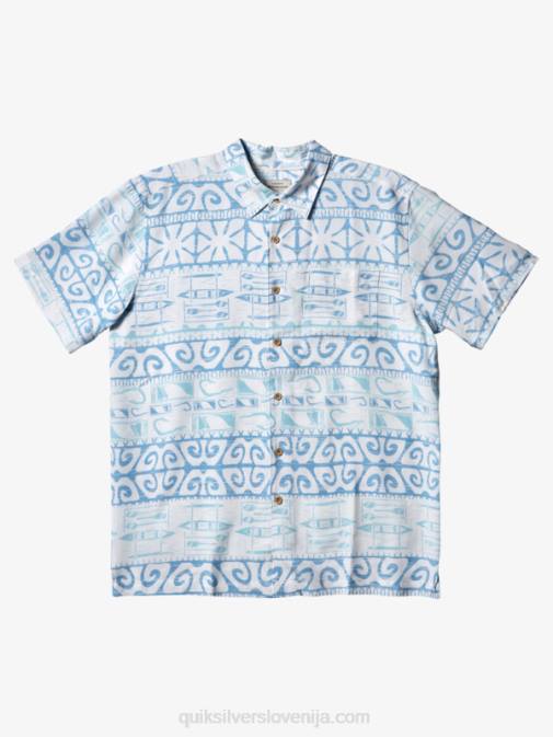 Quiksilver PJ4H293 moški temno modrina na drevesih srajca s kratkimi rokavi waterman at trees