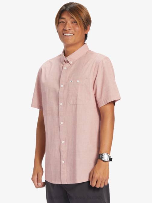 Quiksilver PJ4H379 moški rdeči oker winfall majica s kratkimi rokavi