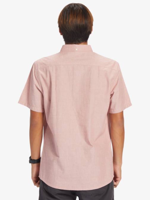 Quiksilver PJ4H379 moški rdeči oker winfall majica s kratkimi rokavi
