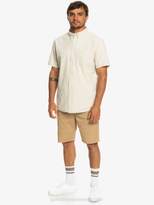 Quiksilver PJ4H381 moški plaza taupe winfall majica s kratkimi rokavi