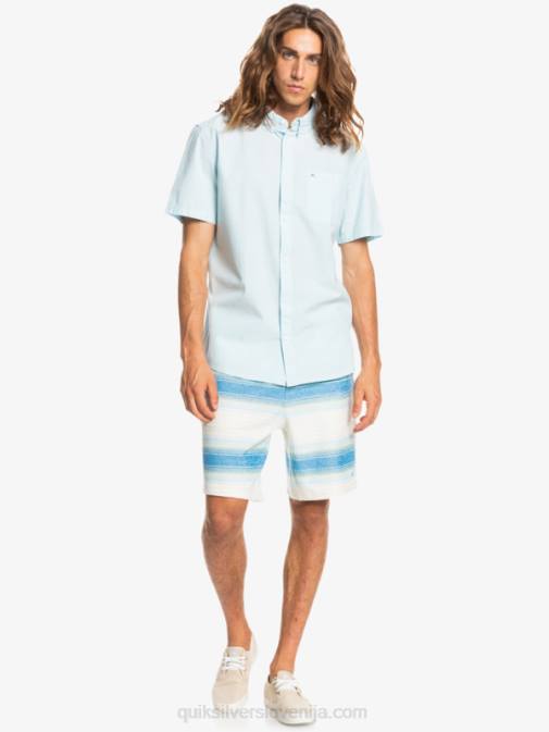 Quiksilver PJ4H384 moški zračno modra winfall majica s kratkimi rokavi