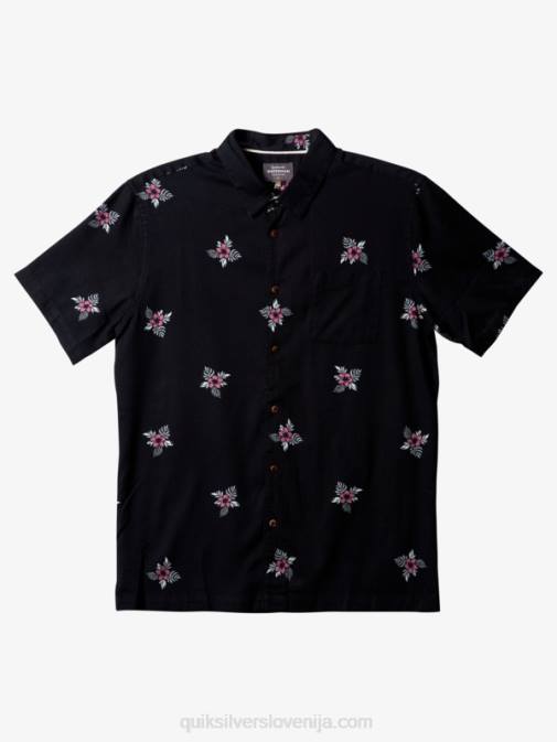 Quiksilver PJ4H424 moški črne majhne pedale srajca s kratkimi rokavi na majhne pedale waterman