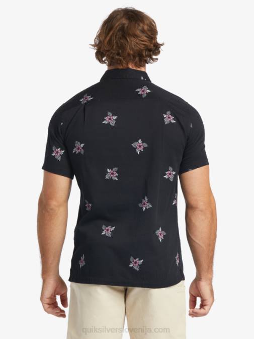 Quiksilver PJ4H424 moški črne majhne pedale srajca s kratkimi rokavi na majhne pedale waterman