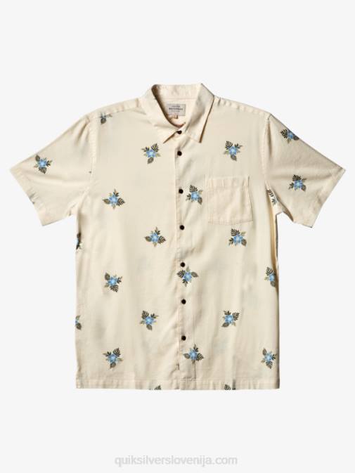 Quiksilver PJ4H425 moški starinske bele majhne pedale srajca s kratkimi rokavi na majhne pedale waterman