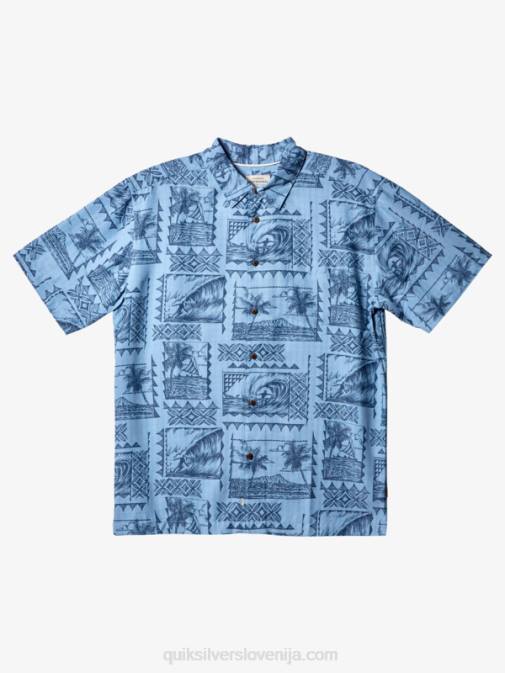 Quiksilver PJ4H434 moški temno modri izletniki za surfanje majica s kratkimi rokavi waterman surf trippers