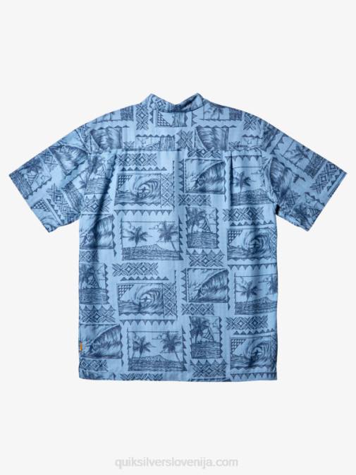Quiksilver PJ4H434 moški temno modri izletniki za surfanje majica s kratkimi rokavi waterman surf trippers