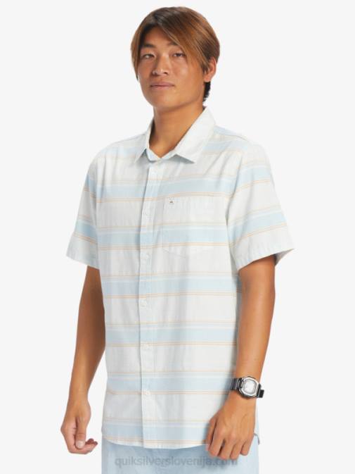 Quiksilver PJ4H447 moški nebeško modra cali str srajca s kratkimi rokavi cali sunrise
