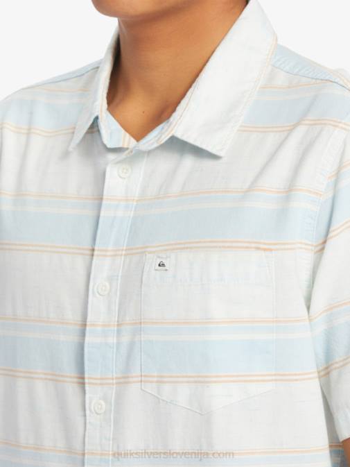 Quiksilver PJ4H447 moški nebeško modra cali str srajca s kratkimi rokavi cali sunrise
