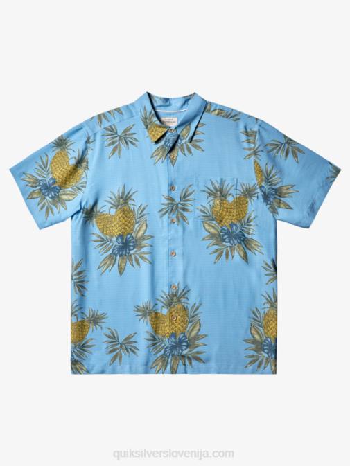 Quiksilver PJ4H448 moški mrak modro poljsko delo waterman terenska srajca s kratkimi rokavi