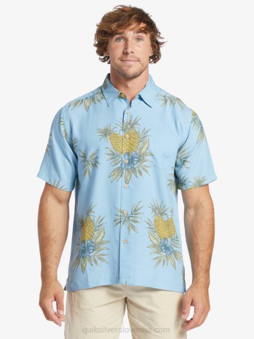 Quiksilver PJ4H448 moški mrak modro poljsko delo waterman terenska srajca s kratkimi rokavi