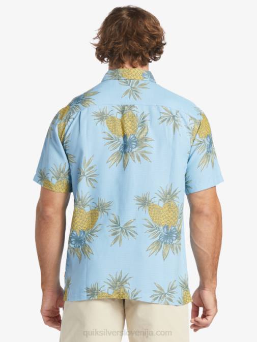 Quiksilver PJ4H448 moški mrak modro poljsko delo waterman terenska srajca s kratkimi rokavi
