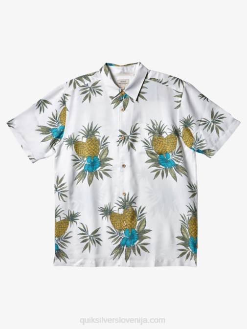 Quiksilver PJ4H450 moški starinsko delo na belem polju waterman terenska srajca s kratkimi rokavi