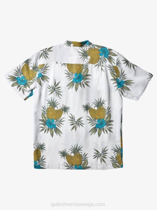 Quiksilver PJ4H450 moški starinsko delo na belem polju waterman terenska srajca s kratkimi rokavi