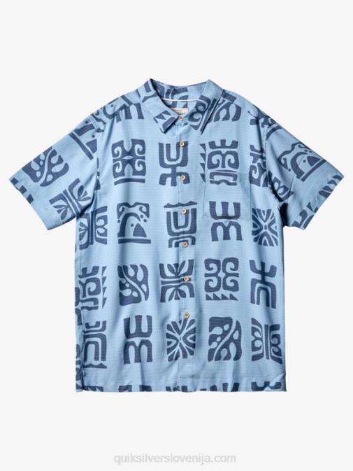 Quiksilver PJ4H457 moški temno modro kanalsko veslo srajca s kratkimi rokavi za veslo waterman