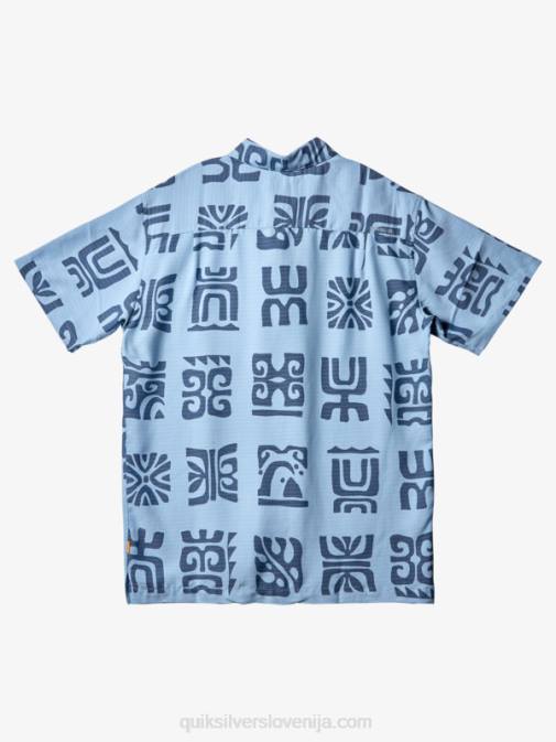 Quiksilver PJ4H457 moški temno modro kanalsko veslo srajca s kratkimi rokavi za veslo waterman