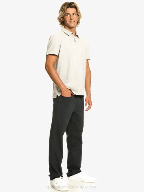 Quiksilver PJ4H475 moški svetlo sivo resje polo majica s kratkimi rokavi sunset cruise