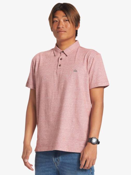 Quiksilver PJ4H478 moški rdeči oker polo majica s kratkimi rokavi sunset cruise