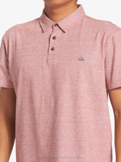 Quiksilver PJ4H478 moški rdeči oker polo majica s kratkimi rokavi sunset cruise